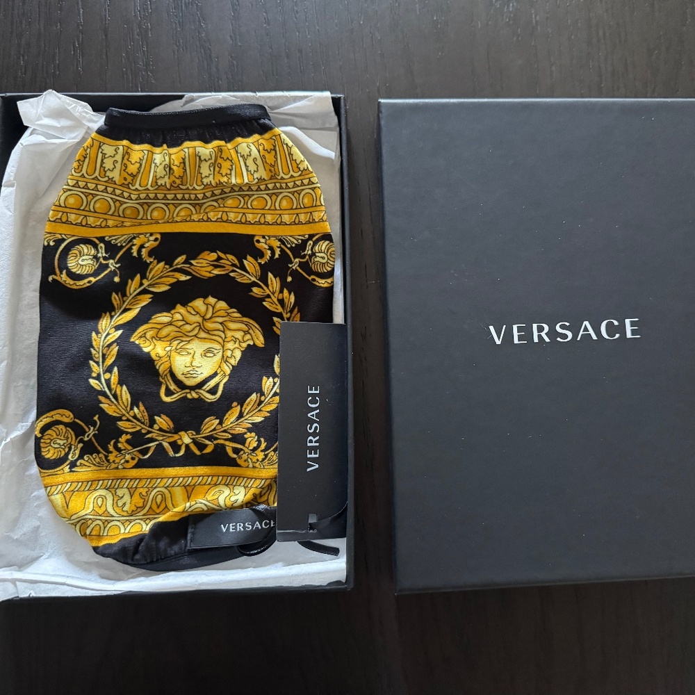 Versace Dog Shirt Small - Authentic -New with Tags and box and receipt